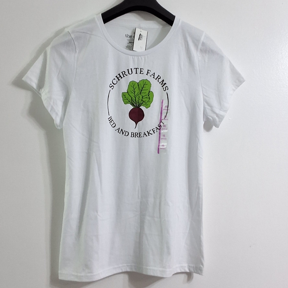 The Office Schrute Farms Bed and Breakfast White Short Sleeve Graphic T-Shirt